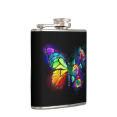 Regenboog bloem vlinder heupfles (Rechts)