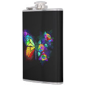 Regenboog bloem vlinder heupfles (Links)