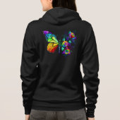 Regenboog bloem vlinder hoodie (Achterkant)