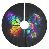 Regenboog bloem vlinder kerstboom rok (Voorkant)