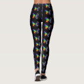 Regenboog bloem vlinder leggings (Achterkant)