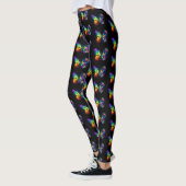 Regenboog bloem vlinder leggings (Links)
