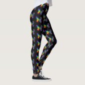 Regenboog bloem vlinder leggings (Rechts)