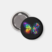 Regenboog bloem vlinder magneet (Voorkant / Achterkant)