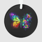Regenboog bloem vlinder ornament (achterkant)