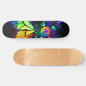 Regenboog bloem vlinder persoonlijk skateboard (Horizontaal)