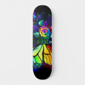 Regenboog bloem vlinder persoonlijk skateboard (Voorkant)