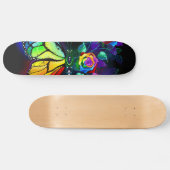 Regenboog bloem vlinder persoonlijk skateboard (Horizontaal)