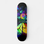 Regenboog bloem vlinder persoonlijk skateboard (Voorkant)