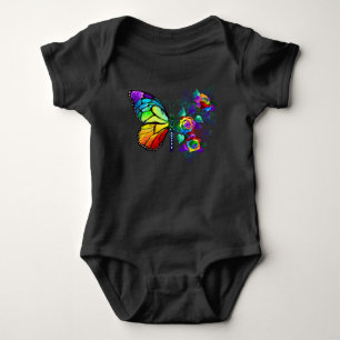 Regenboog bloem vlinder romper