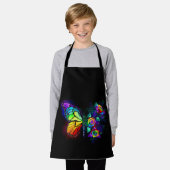 Regenboog bloem vlinder schort (Gedragen)