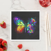Regenboog bloem vlinder servet (Insitu)