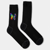 Regenboog bloem vlinder sokken (Rechts)