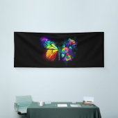 Regenboog bloem vlinder spandoek (Beurs)