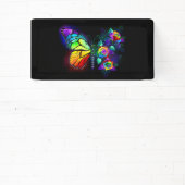 Regenboog bloem vlinder spandoek (Insitu)