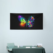 Regenboog bloem vlinder spandoek (Beurs)