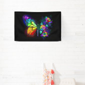 Regenboog bloem vlinder spandoek (Insitu)