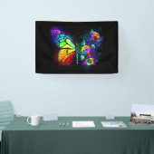 Regenboog bloem vlinder spandoek (Beurs)