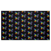 Regenboog bloem vlinder stof (Fat Quarter)