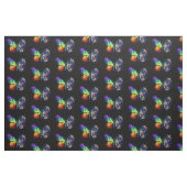 Regenboog bloem vlinder stof (Fat Quarter)