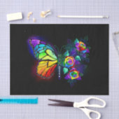 Regenboog bloem vlinder tissuepapier (Craft)