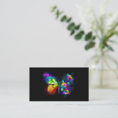 Regenboog bloem vlinder visitekaartje (Staand voorkant)