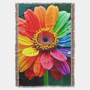 Regenboog Bloemblad Bloem Kunst Deken