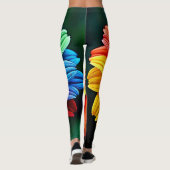 Regenboog Bloemblad Bloem Kunst Leggings (Achterkant)
