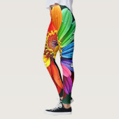 Regenboog Bloemblad Bloem Kunst Leggings (Links)