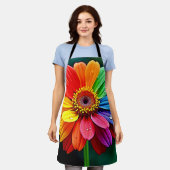 Regenboog Bloemblad Bloem Kunst Schort (Gedragen)