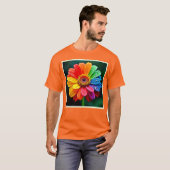 Regenboog Bloemblad Bloem Kunst T-shirt (Voorkant volledig)