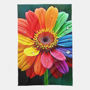 Regenboog Bloemblad Bloem Kunst Theedoek