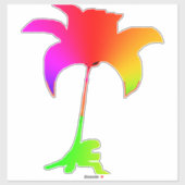 Regenboog Bloemen Extra grote Sticker (Vel)