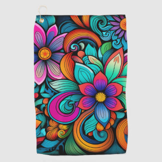 Regenboog Bloemen Golf Handdoek