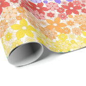 Regenboog Bloemen Kleurrijk Pride Patroon Cadeaupapier (Rol Hoek)