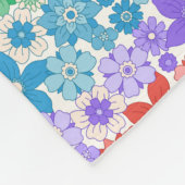 Regenboog Bloemen Kleurrijk Pride Patroon Fleece Deken (Hoek)