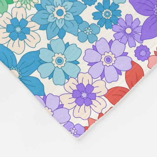 Regenboog Bloemen Kleurrijk Pride Patroon Fleece Deken (Hoek)