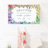 Regenboog Bloemen LGBT Bruiloft Welkom Spandoek (Insitu)