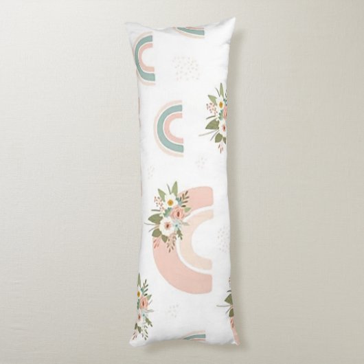 Regenboog&Bloemen Lichaamskussen (Achterkant (Verticaal))
