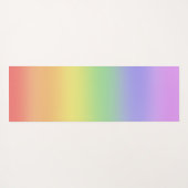 Regenboog Bloemen op lange zwarte steel Yoga Mat (Achterkant (horizontaal))