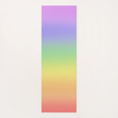 Regenboog Bloemen op lange zwarte steel Yoga Mat (Achterkant)