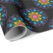 Regenboog Bloemfontein Mandala Polka Dots Cadeaupapier (Rol Hoek)