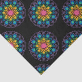 Regenboog Bloemfontein Mandala Polka Dots Tissuepapier (Detail)