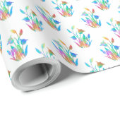 Regenboog Bloemige Clusters Cadeaupapier (Rol Hoek)