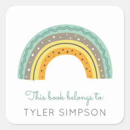 Regenboog Boekplaat Sticker