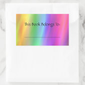 Regenboog Boekplaat Sticker (Tas)