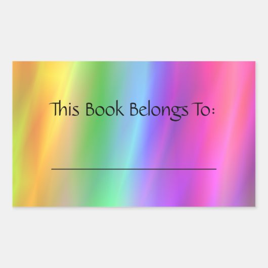 Regenboog Boekplaat Sticker (Voorkant)