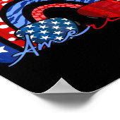 Regenboog Boho Amerikaanse Vlag 4 juli USA Poster (Hoek)