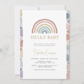 Regenboog Boho Baby Shower Kaart (Voorkant)
