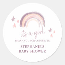 Regenboog Boho Het is een meisje Baby Shower Dank 